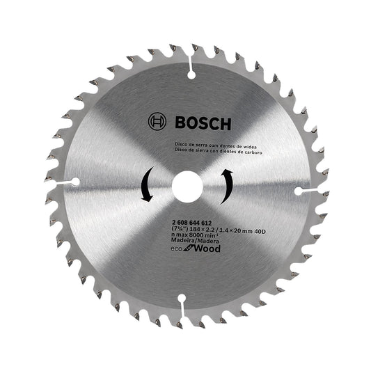 Discos De Sierra Circular Eco 7 1/4'' Eje 20mm 40 D - Bosch - Herram.cl