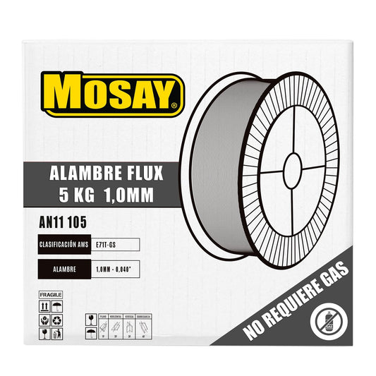 Soldadura Alambre Mig Flux 1mm Rollo 5kg (uso Sin Gas) Mosay - Herram.cl