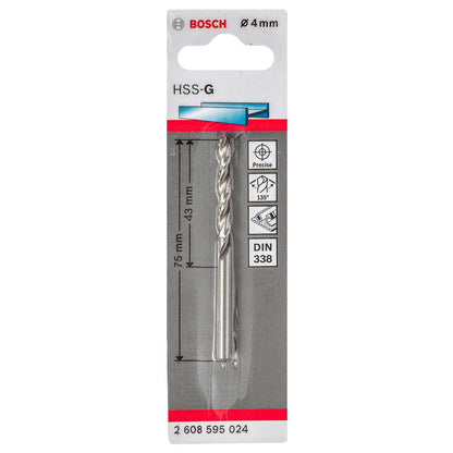 Broca Metal HSS - G 4.0mm - Blister - Bosch - Herram.cl