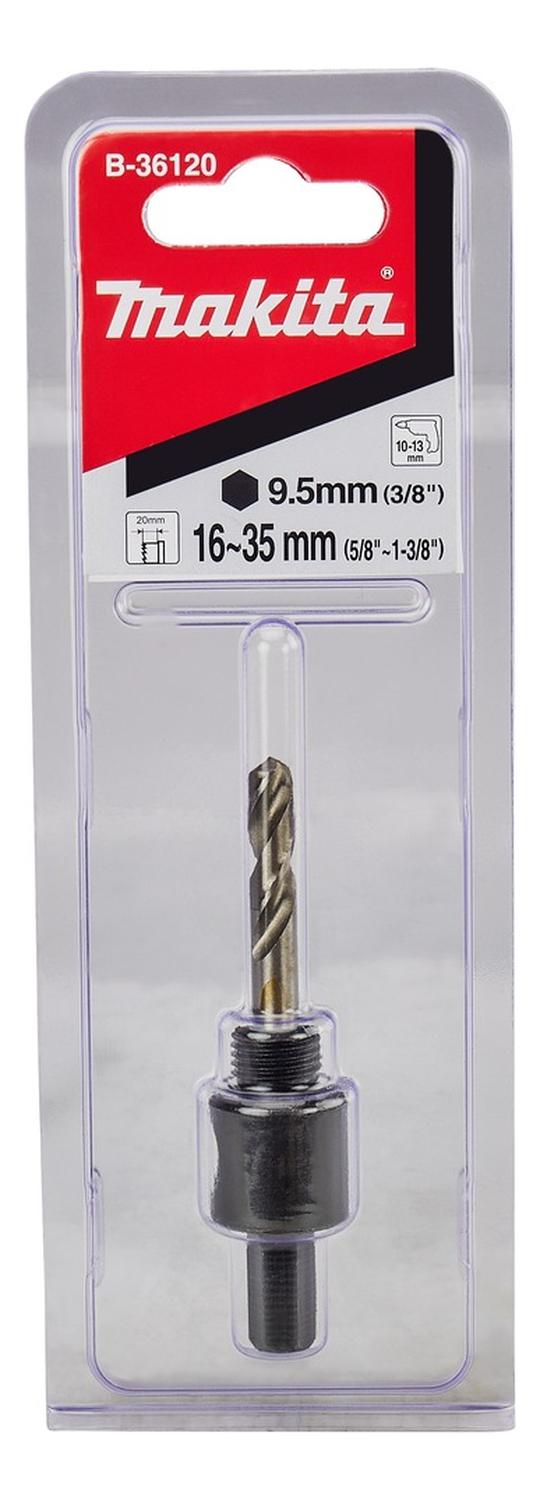 Adaptador Para Sierras Copa 16 - 35mm Hex. 9,5mm - Makita - Herram.cl
