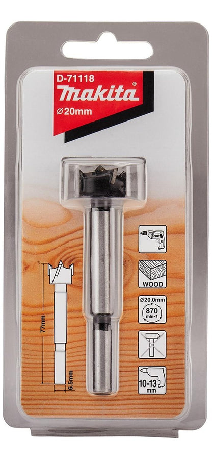 Broca Bisagra 20x77mm (Forstner) - Makita - Herram.cl