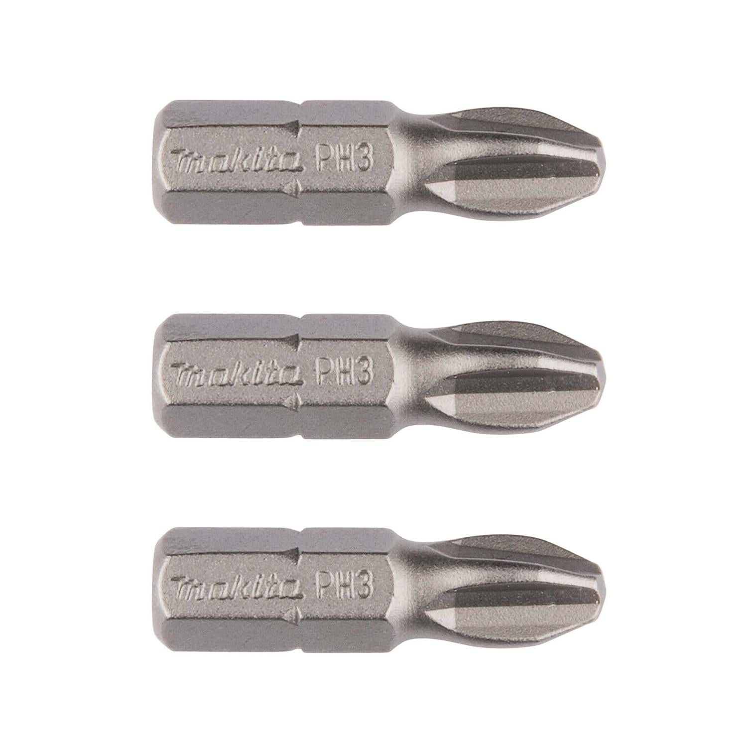 Punta de Atornillar PH3x25mm 3 Pzas - Makita - Herram.cl