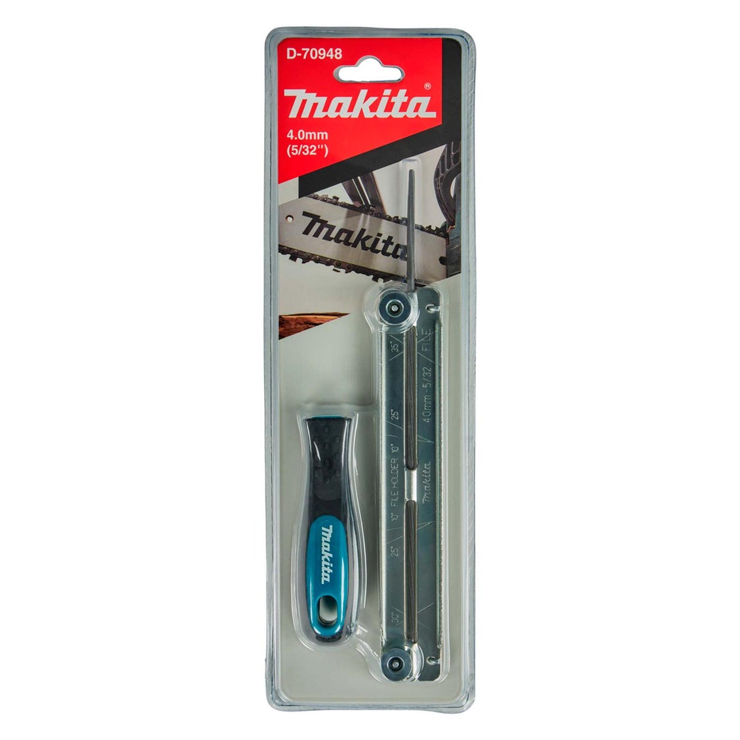 Set de lima redonda 4.0mm (5/32'') con guía y mango - Makita - Herram.cl