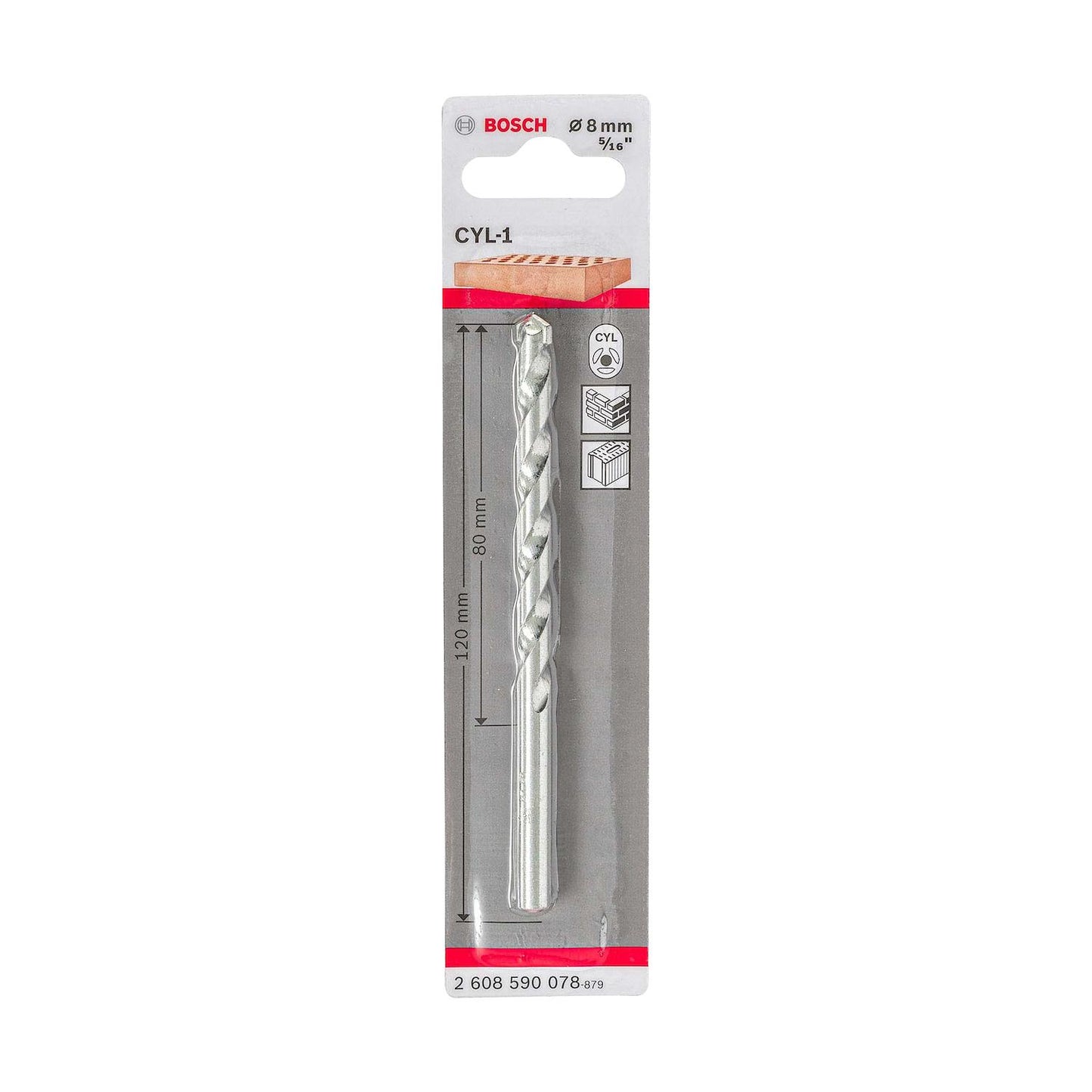 Broca Concreto 8x80x120mm Bosch - 2608.590.078 - 000 - Herram.cl