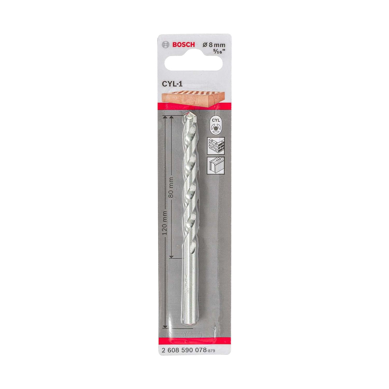 Broca Concreto 8x80x120mm Bosch - 2608.590.078 - 000 - Herram.cl