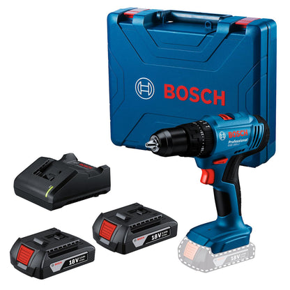 Taladro percutor atornillador Bosch GSB 183 - LI 18V 2 Bat+Mal - Herram.cl
