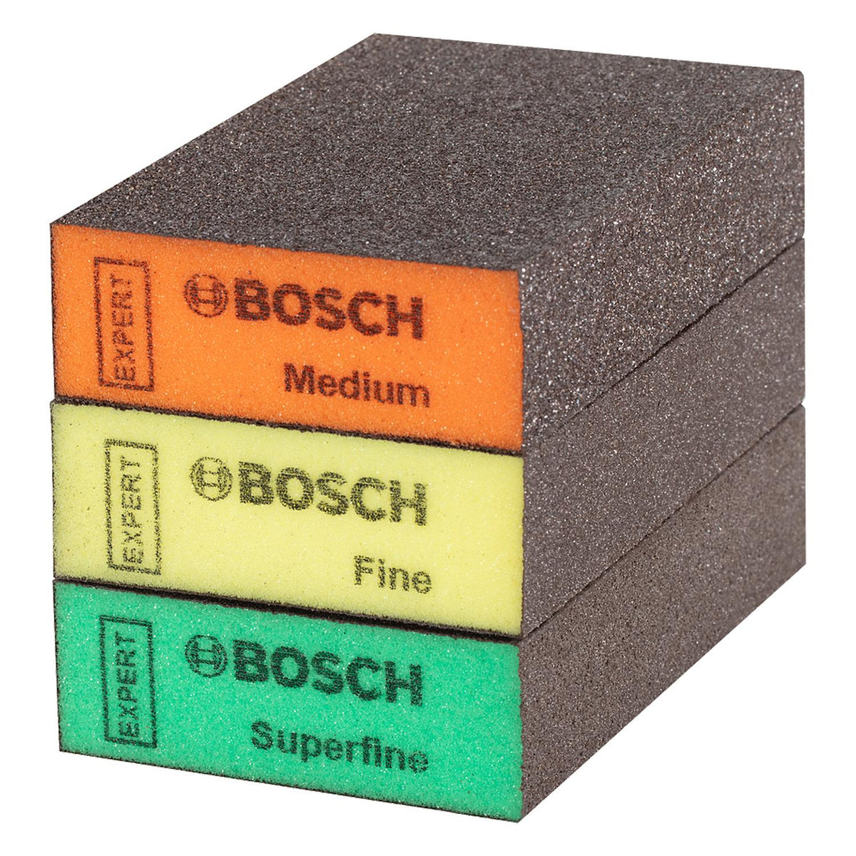 Set 3 Esponjas Bosch Expert S471 69x97mm M/F/SF Lija Manual - Herram.cl