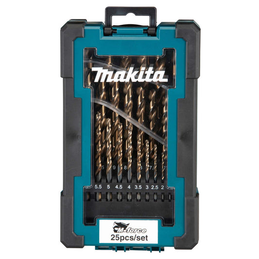 Juego de Brocas para Metal M - Force (1 - 13mm) 25 Pzas - Makita - Herram.cl