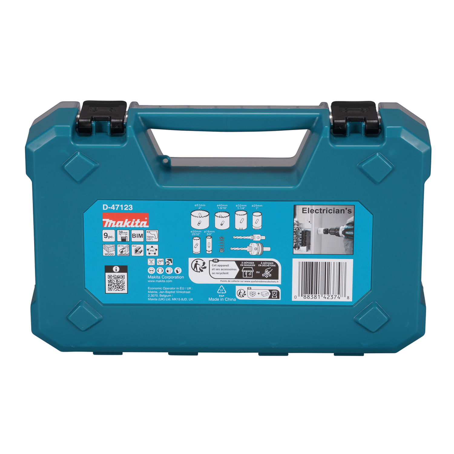 Set Sierras Copas BIM 16, 20, 25, 32, 40, 51mm (Electricista) 6 Pzas. - Makita - Herram.cl