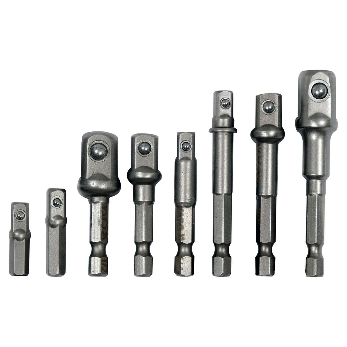 Set 8 Adaptadores HEX a Dados Yato YT-04639 1/4 3/8 1/2 - Herram.cl