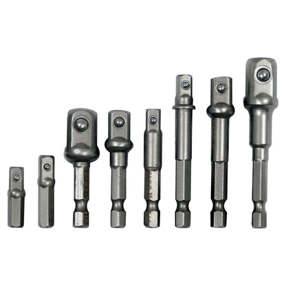Set 8 Adaptadores HEX a Dados Yato YT-04639 1/4 3/8 1/2 - Herram.cl