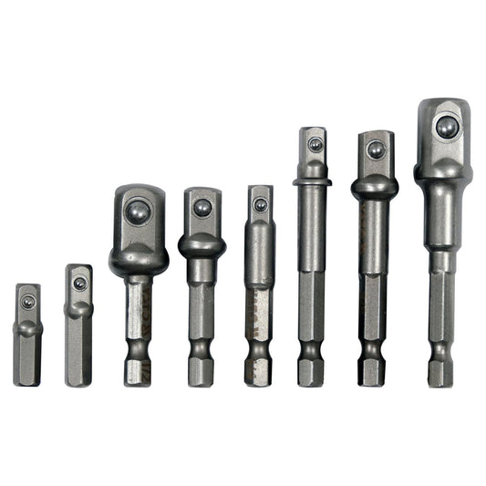 Set 8 Adaptadores HEX a Dados Yato YT-04639 1/4 3/8 1/2 - Herram.cl