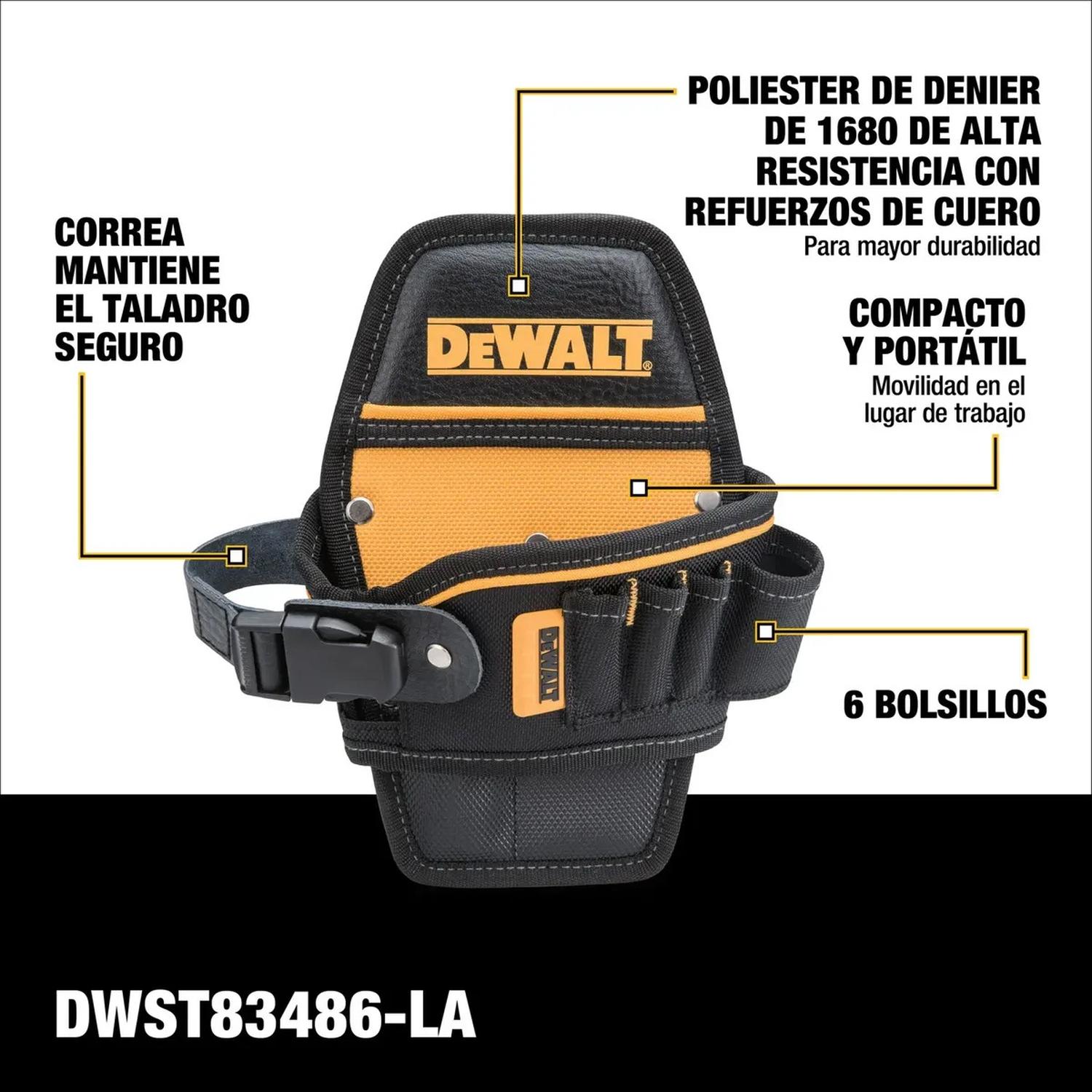 Porta Taladro DeWalt 6 Bolsillos DWST83486 - LA - Herram.cl