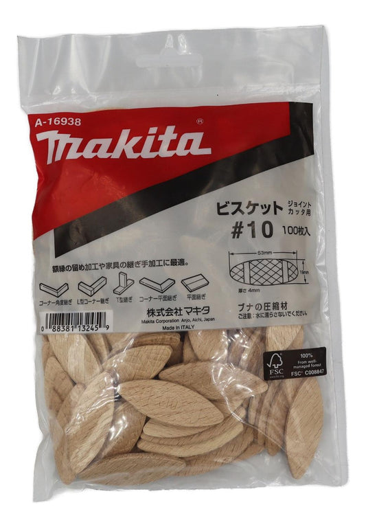100 Tarugos Plano Ensamble 10 (54x19.5mm) - Makita - Herram.cl