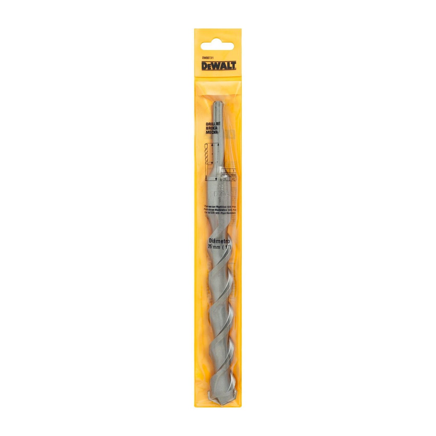 Broca SDS - Plus 25x200x250mm - DeWALT - Herram.cl
