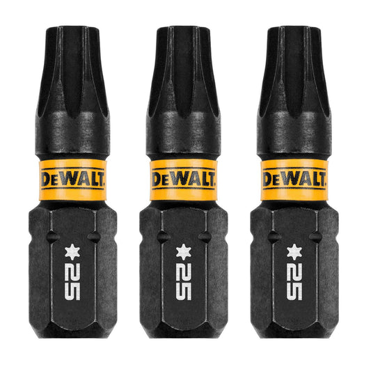 Puntas FLEXTORQ T25 - 1'' (25.4mm) 3 Pzas - DeWALT - Herram.cl