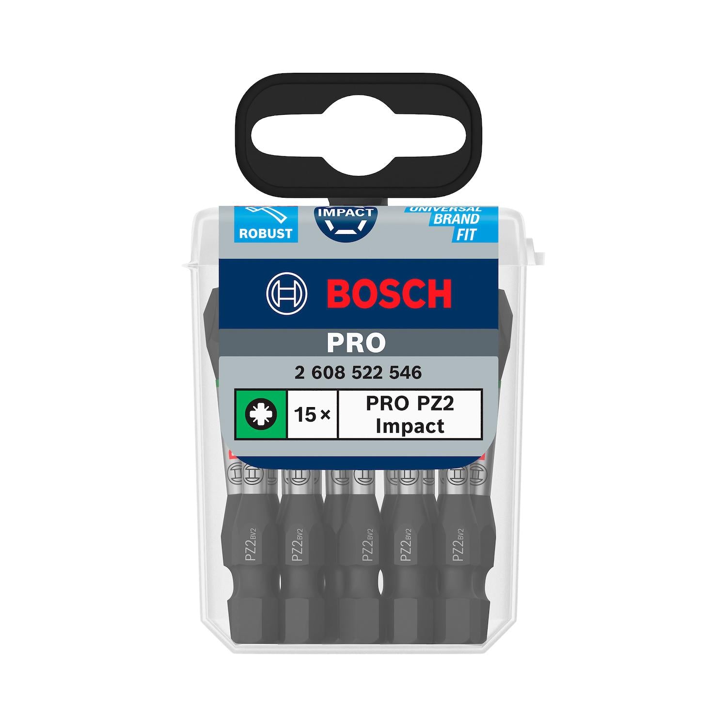Puntas PRO Impact PZ2x55mm 15 Pzas - Bosch - Herram.cl