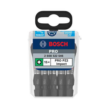 Puntas PRO Impact PZ2x55mm 15 Pzas - Bosch - Herram.cl
