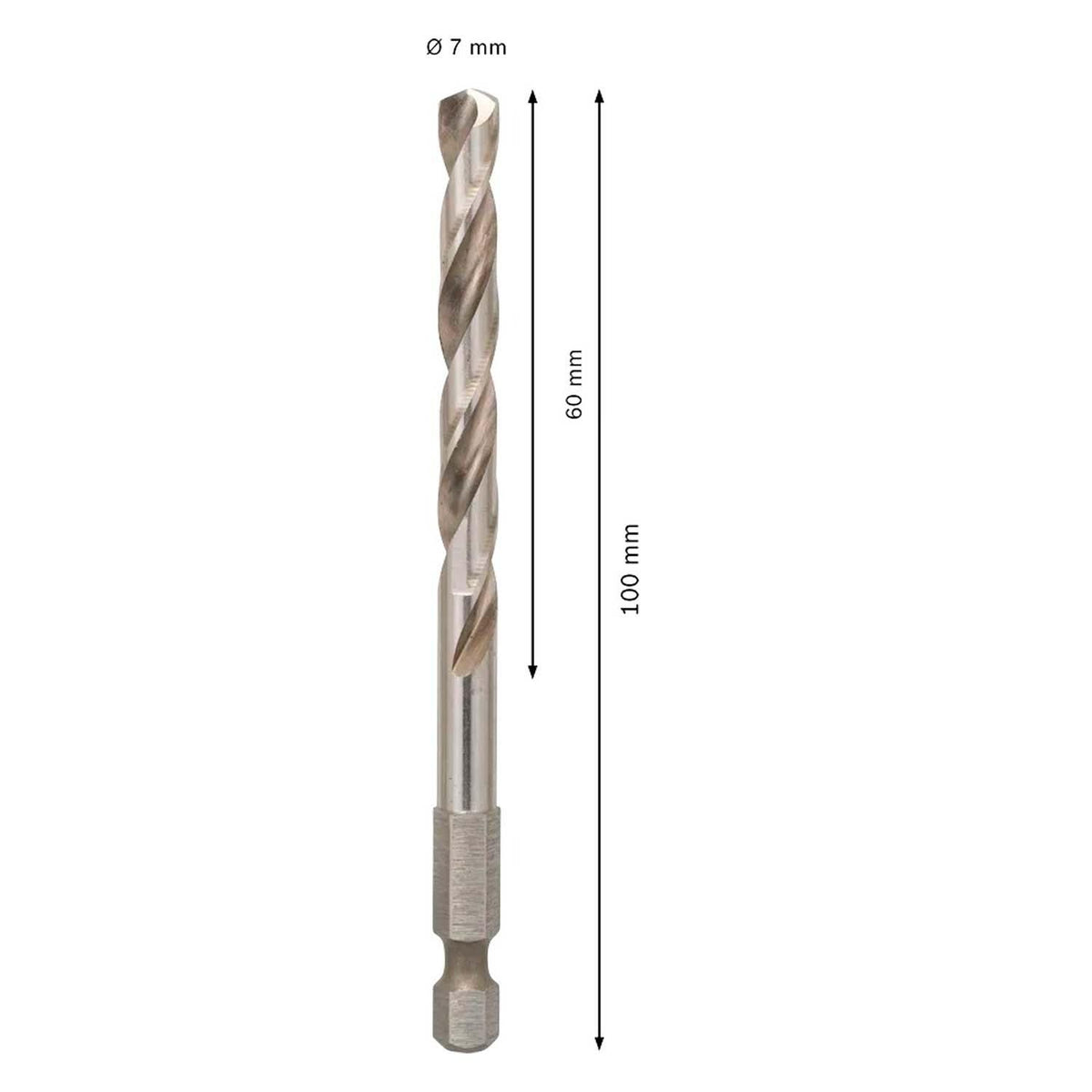 Broca Centrado Bosch HSS-G 7,15x100mm Sierras Copa Hexagonal - Herram.cl