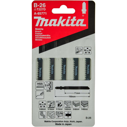 Hoja De Calar HSS 100mm Madera, Metal 5 Pzas - Makita - Herram.cl