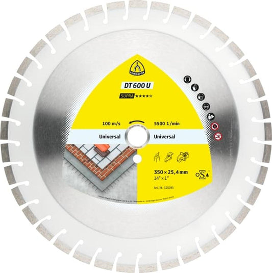 Disco Diamantado Supra DT600U 18''x1'' - Klingspor - Herram.cl