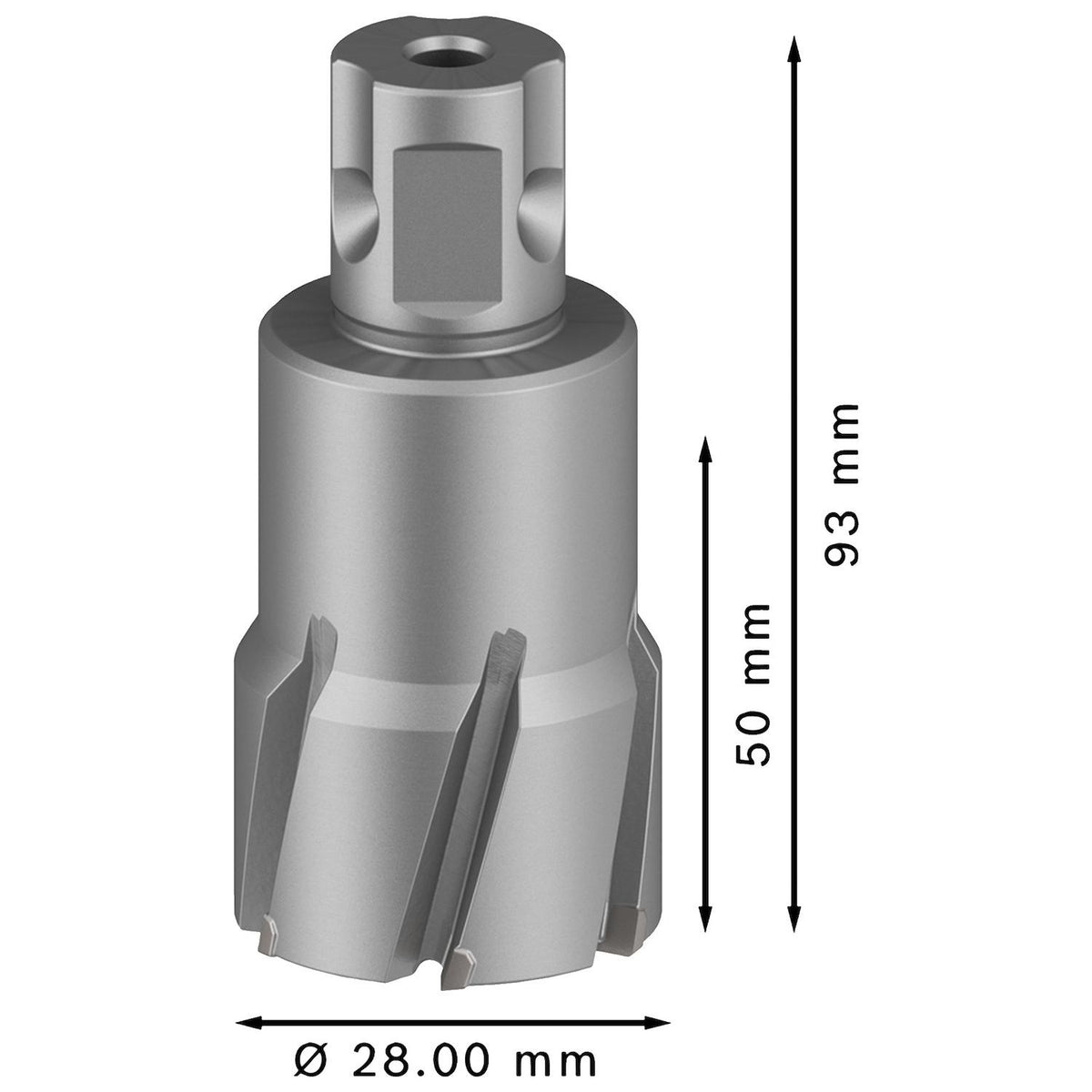 Broca Anular Bosch PRO TCT 28x50mm Carburo Tungsteno Weldon - Herram.cl