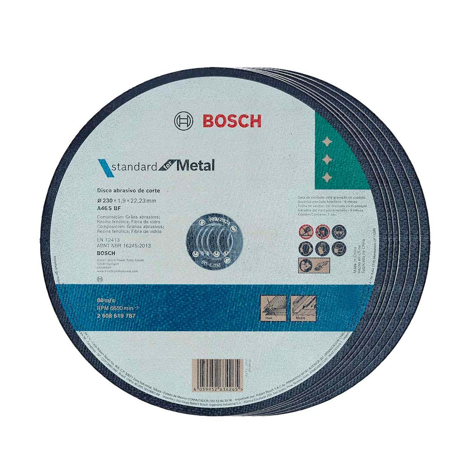 Pack 25 Discos De Corte Standard For Metal 9'' 1.9mm - Bosch - Herram.cl