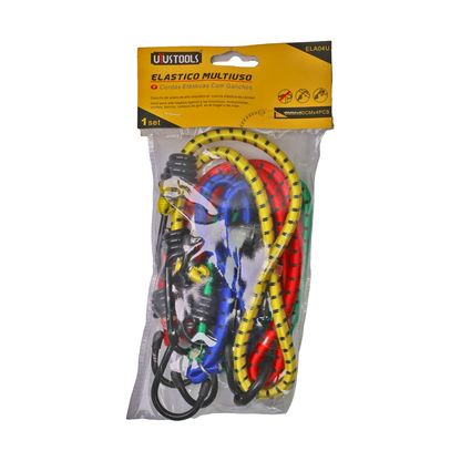 Pack Cuerdas Elasticas 8 X 600mm 4 Pzas – Uyustools - Herram.cl