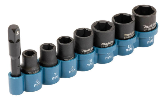 Juego De Dados De Impacto 1/4, 8 Piezas Makita E - 12289 - Herram.cl