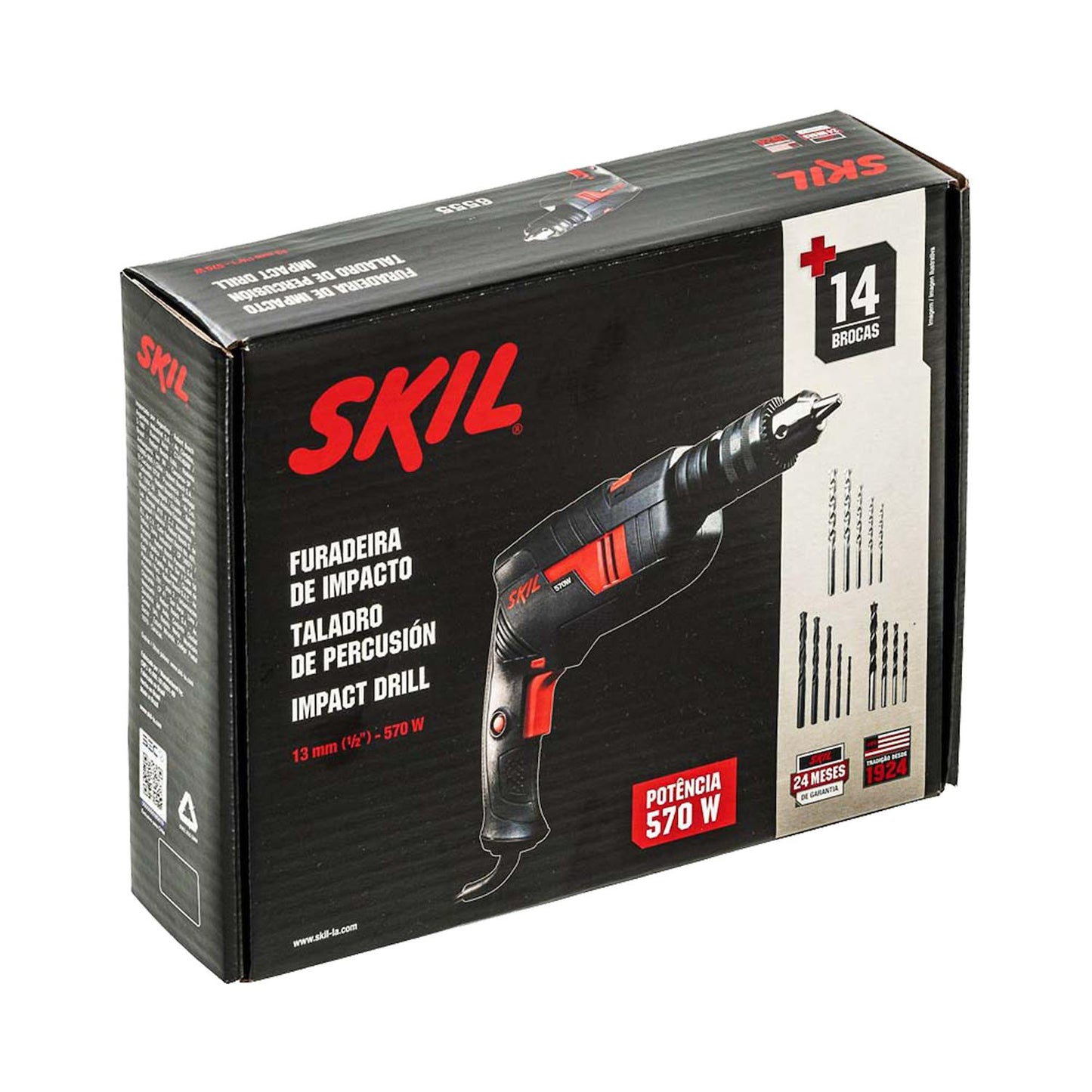 Taladro Percutor Skil 6555 Negro 570W + 14 Acc - Herram.cl