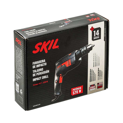 Taladro Percutor Skil 6555 Negro 570W + 14 Acc - Herram.cl