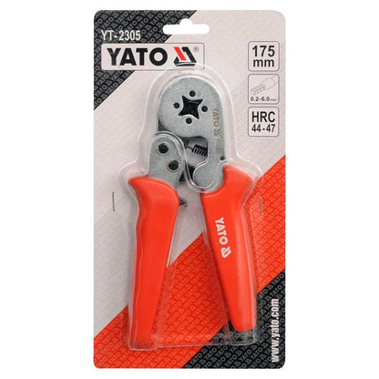 Alicate Crimpador - 0.2 - 6mm2 / 175mm (0901760) - Yato - Herram.cl
