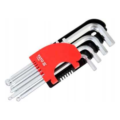 Juego Llaves Allen Hexagonales con Bola Larga 10 Pzas - Yato - Herram.cl