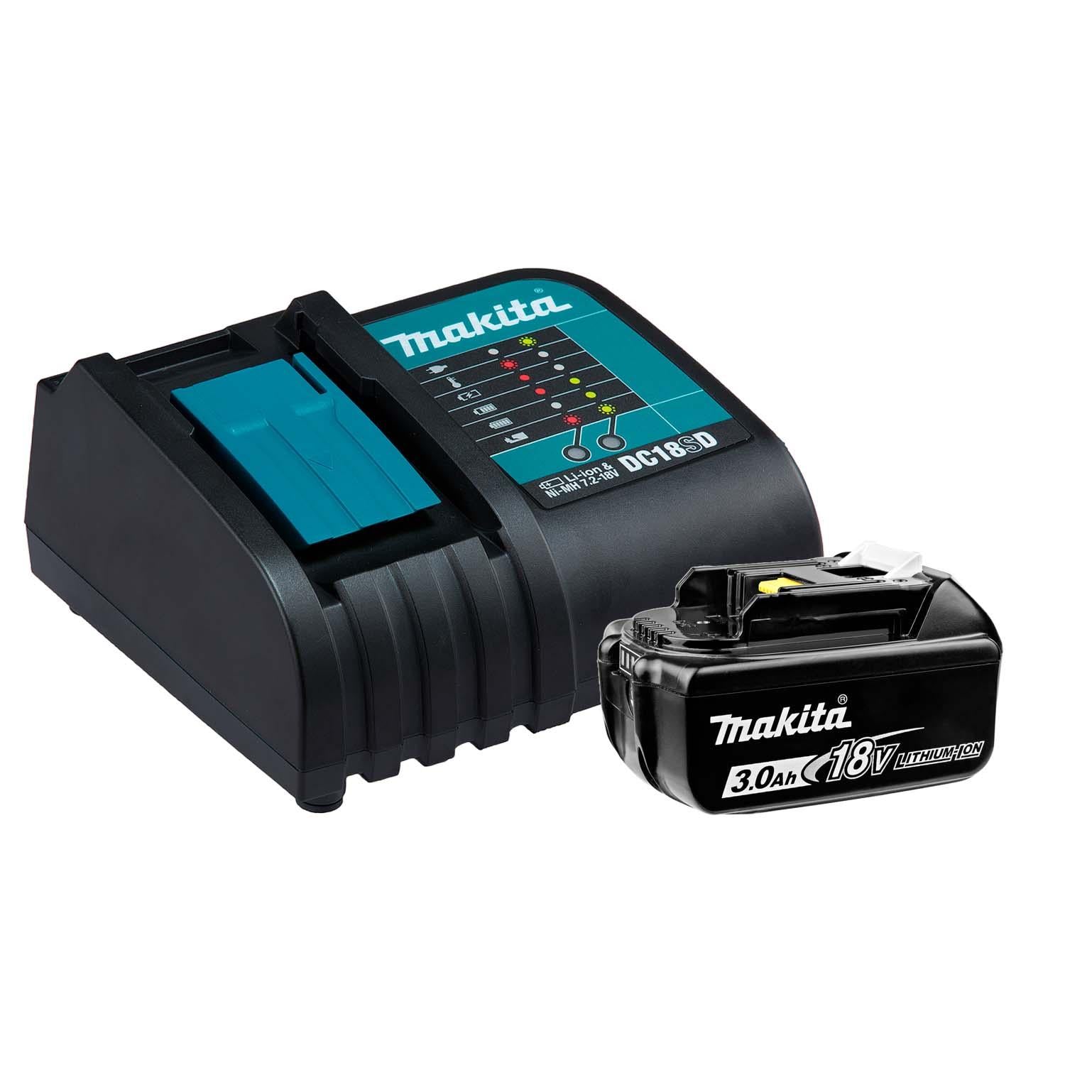 Set Cargador DC18SD + 1 Batería BL1830B 3,0 Ah – Makita - Herram.cl