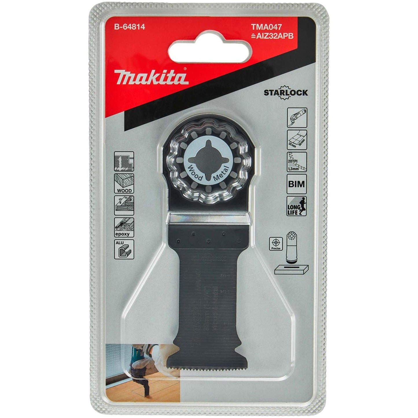 Hoja De inmersión Bim Madera/Metal 32x50mm /20 TPI - Makita - Herram.cl