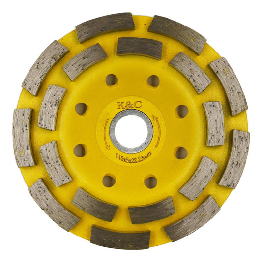 Copa Diamantada Doble Segmento 115mm (4 1/2'') - K & C Tools - Herram.cl