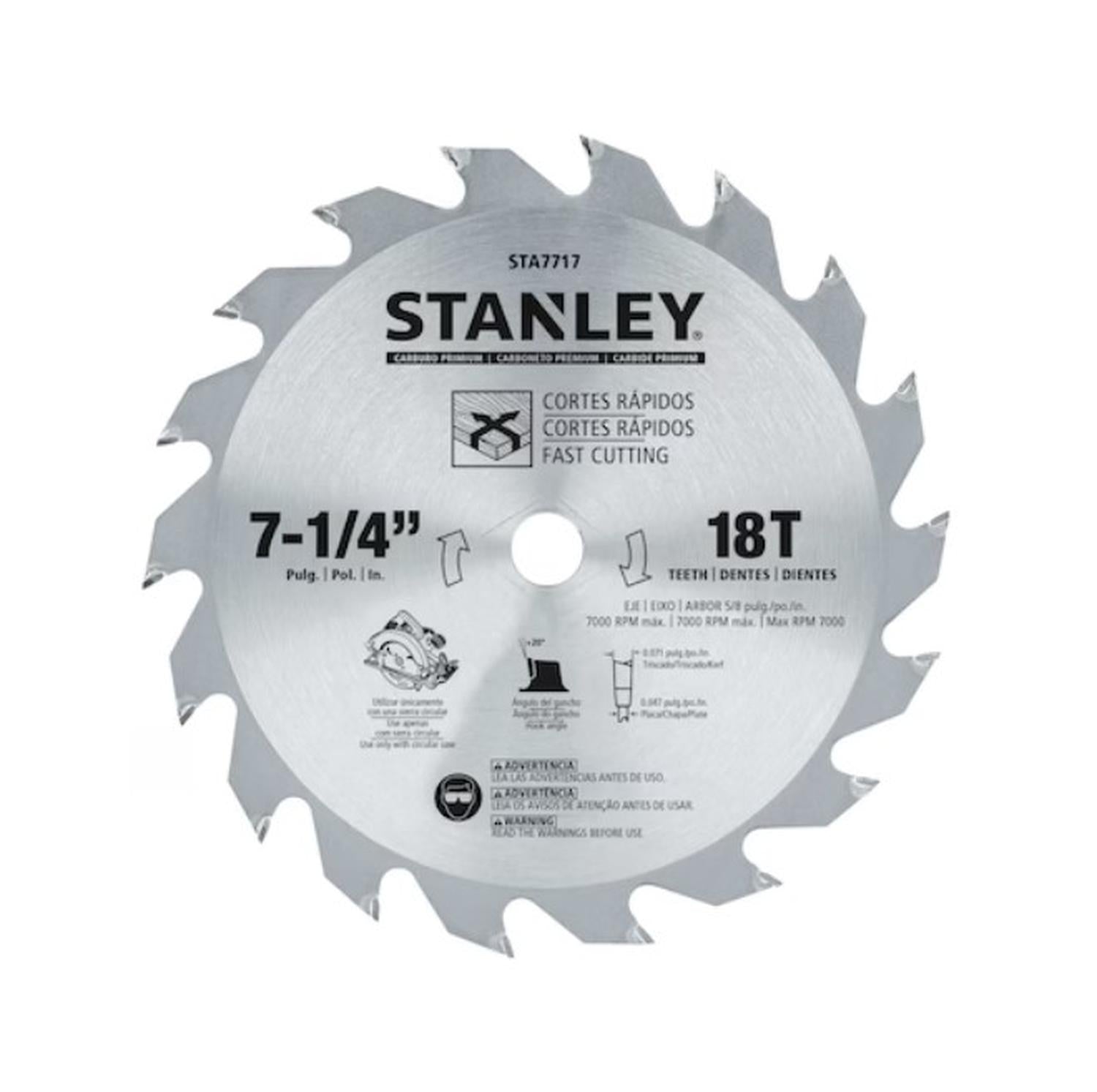 Disco De Sierra Circular De 7 - 1/4'' 18T - Herram.cl