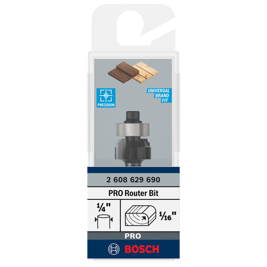 Fresa Redondear PRO R1,6mm Vástago 1/4'' Madera - Bosch - Herram.cl