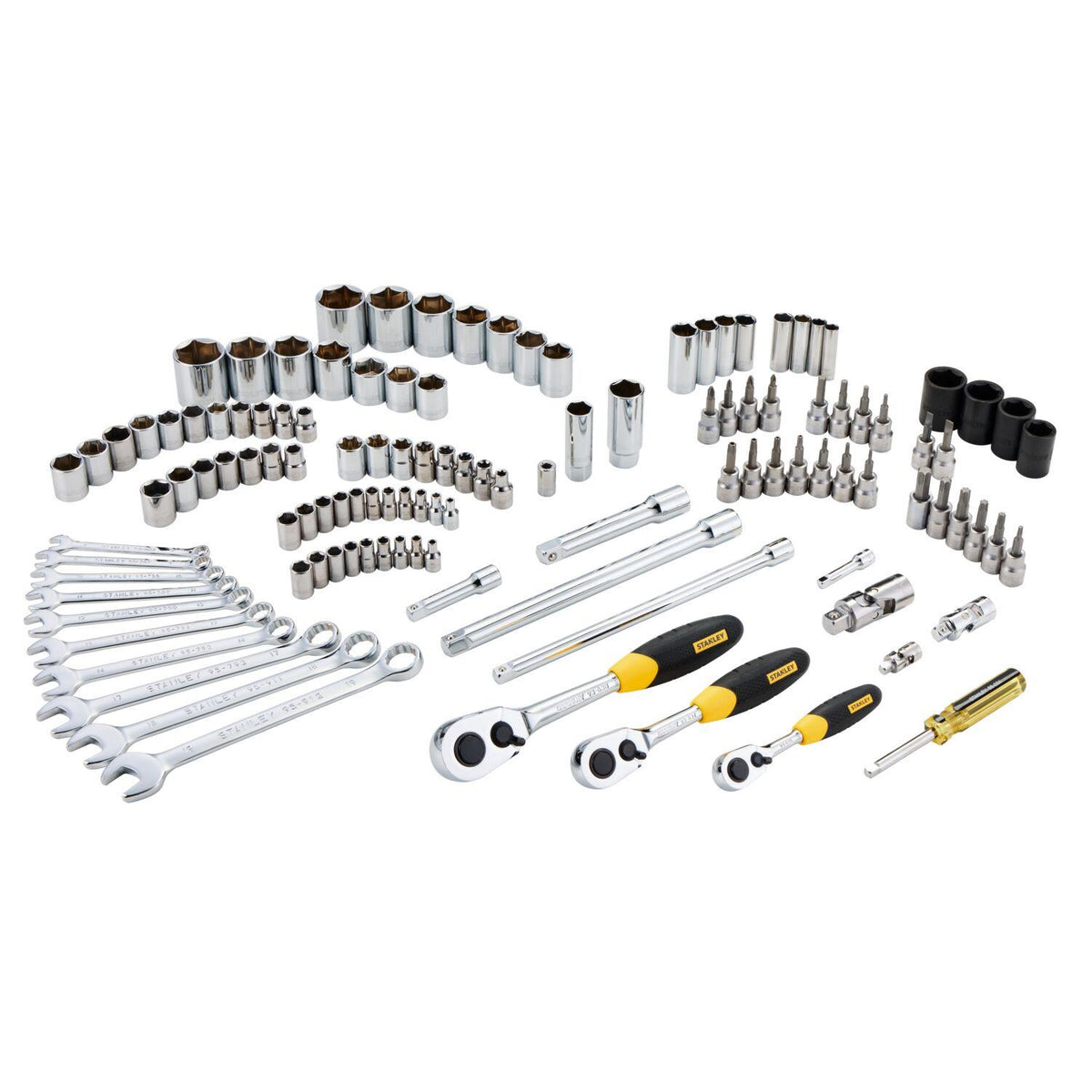Set Stanley 120 Pzas 1/4'' 3/8'' 1/2'' R99-120LA - Herram.cl