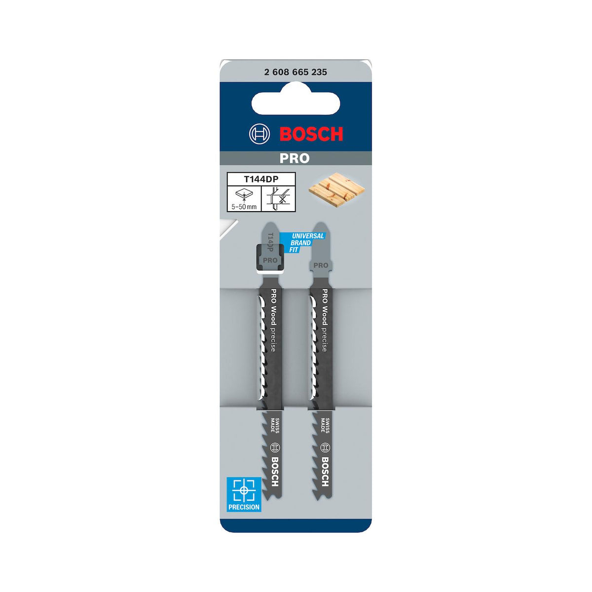 Hoja Caladora Bosch PRO T144DP Madera Recta Precisa 2 Piezas - Herram.cl