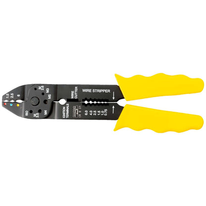 Alicate para engastado/corte/pelado mango amarillo - Bahco - Herram.cl