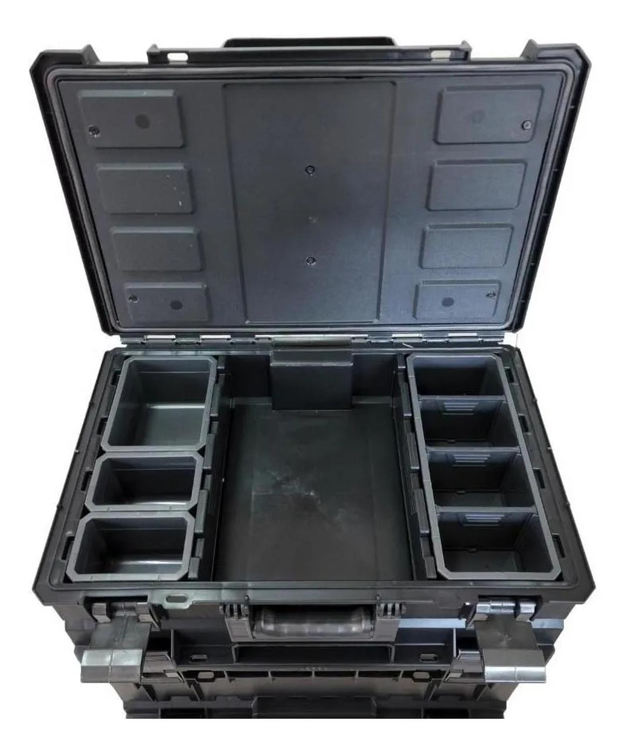 Caja Organizadora Apilable 3 - 1 Con Ruedas - Bahco - Herram.cl
