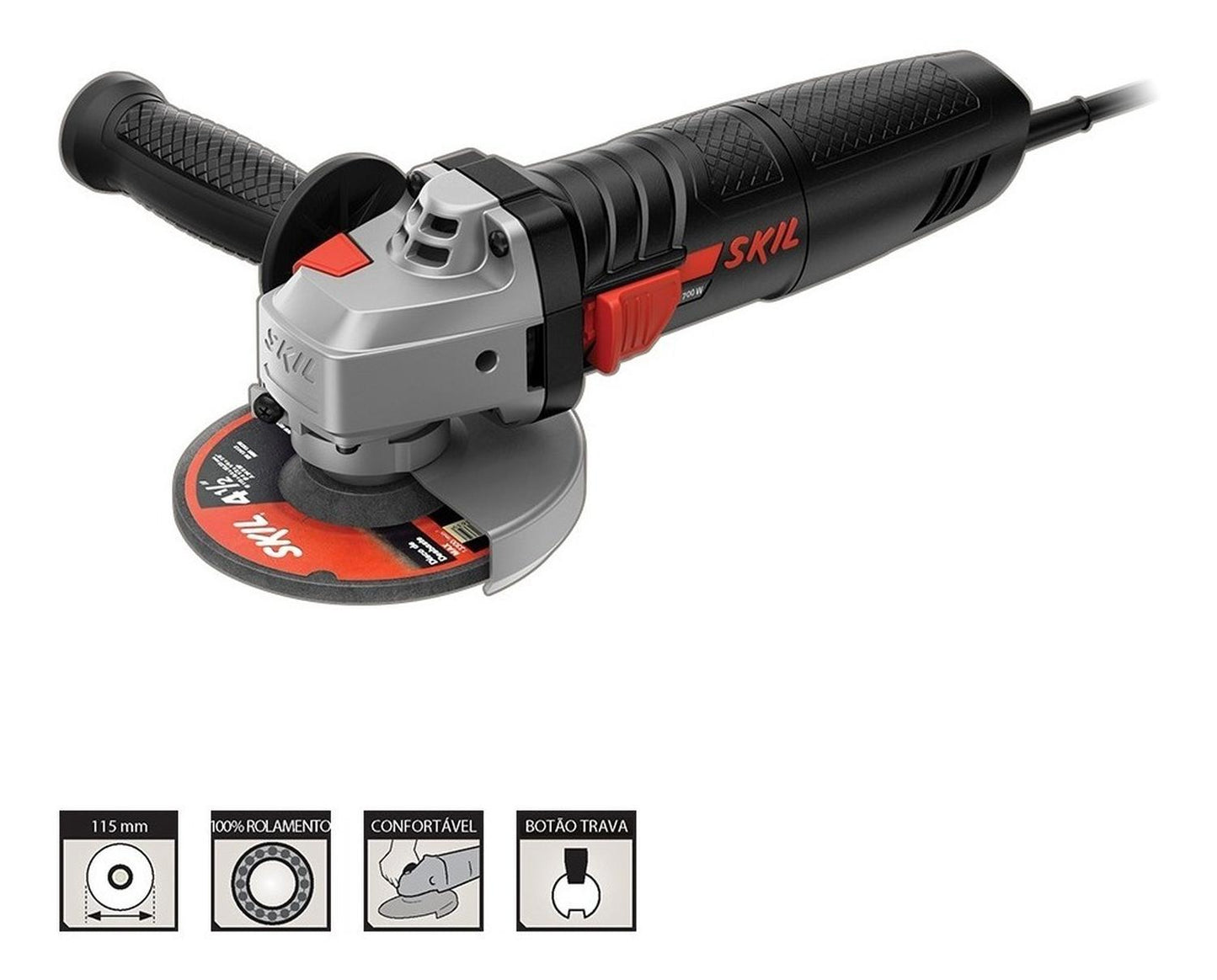 Esmeril Angular Skil 9002 Negro 700 W 220 V - Herram.cl