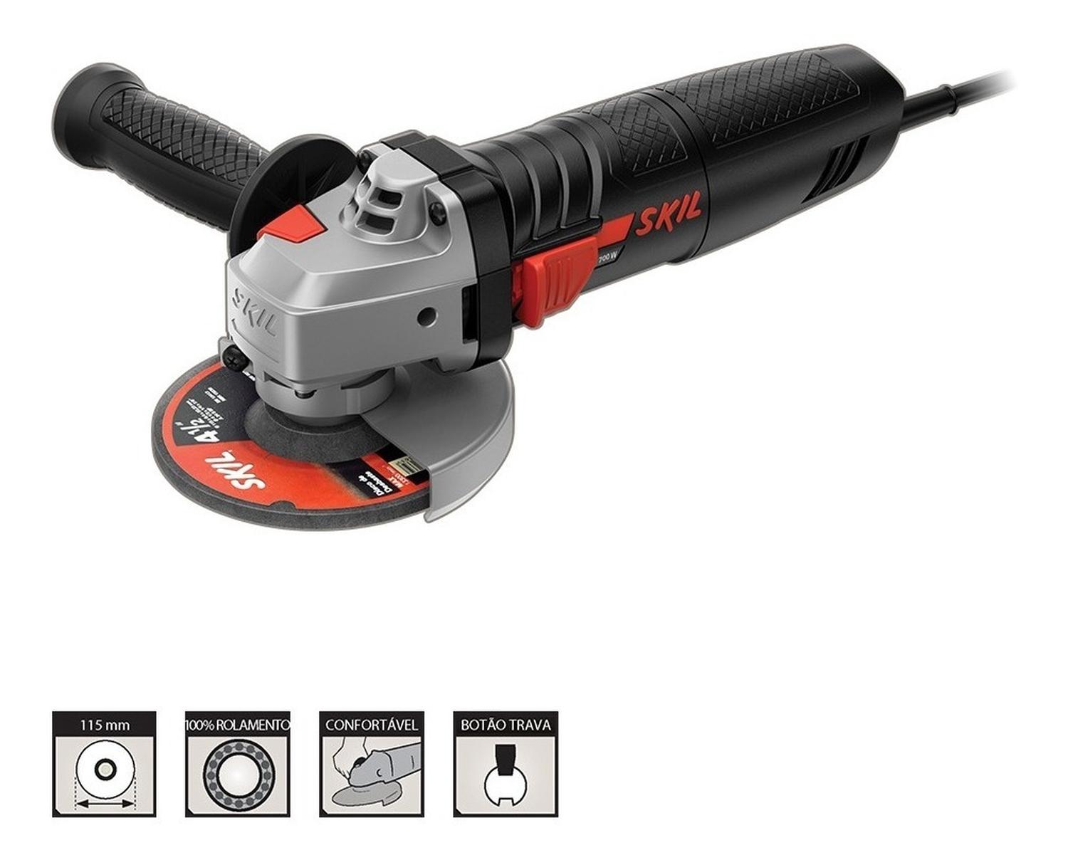 Esmeril Angular Skil 9002 Negro 700 W 220 V - Herram.cl