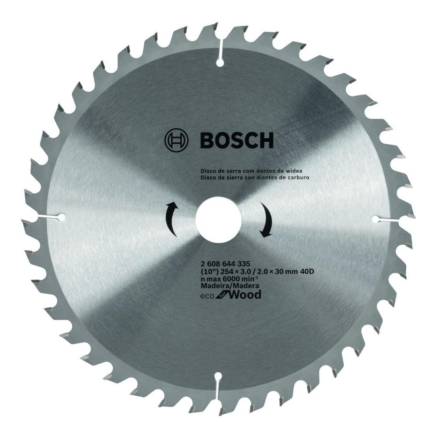 Disco De Sierra Ingleteadora 10'' Eje 30mm 40 Dientes - Bosch - Herram.cl