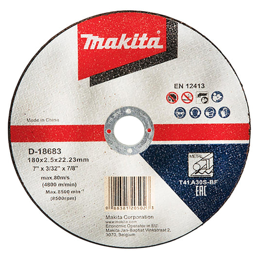 Disco Corte Metal Recto 7''x2,5mm A30S - Makita - Herram.cl