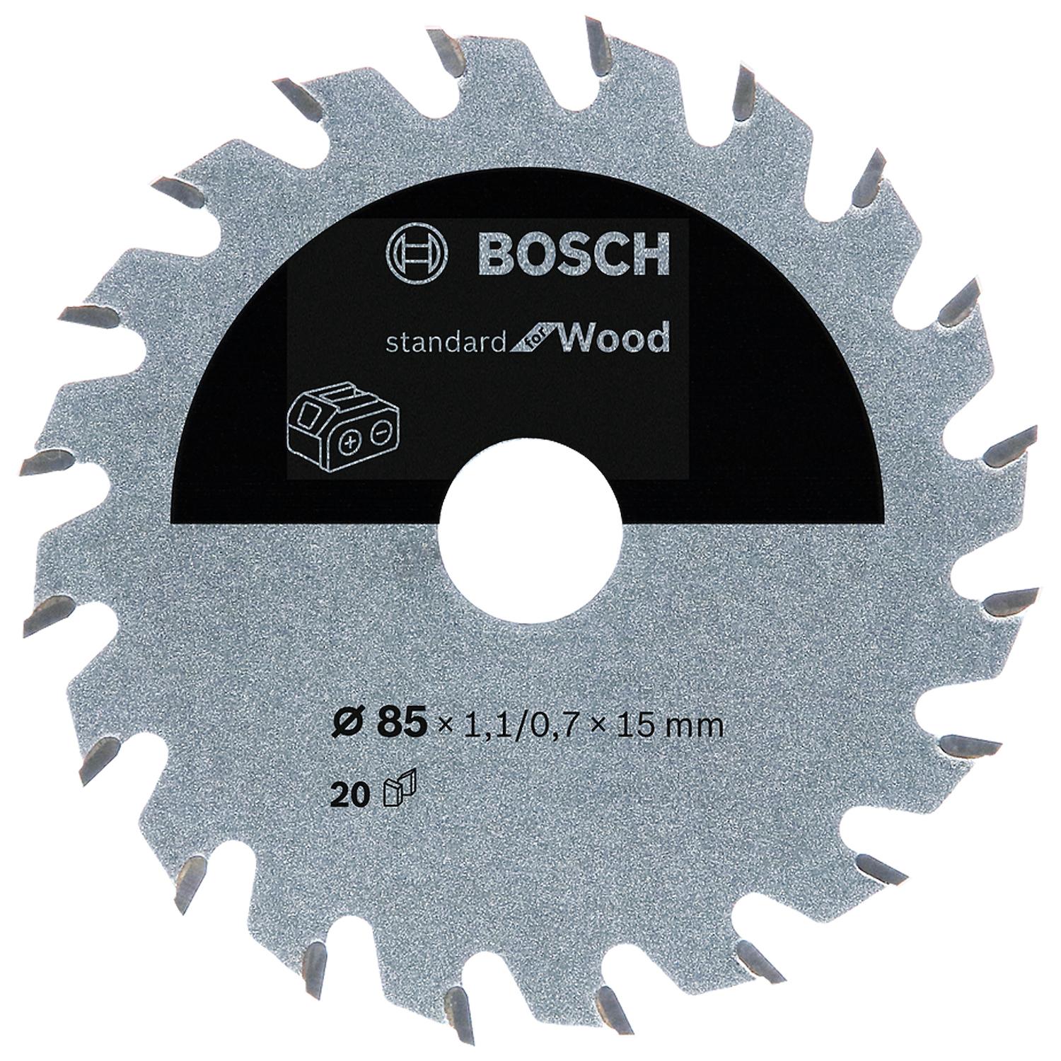 Disco De Sierra Std Wood 85x1,1x15mm / 20 Dientes - Bosch - Herram.cl