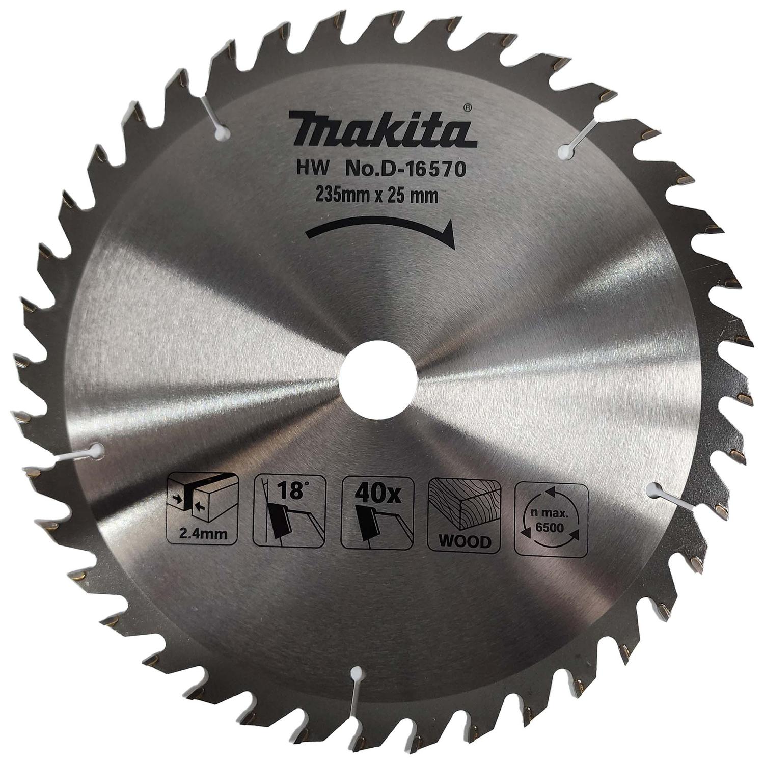 Disco De Sierra 9 - 1/4'' Eje 25mm / 40 D (Madera) - Makita - Herram.cl