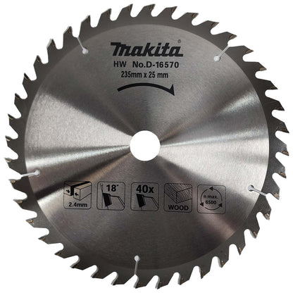 Disco De Sierra 9 - 1/4'' Eje 25mm / 40 D (Madera) - Makita - Herram.cl