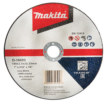 Pack 10 Discos Corte Metal 7''x2,5mm A30S - Makita - Herram.cl